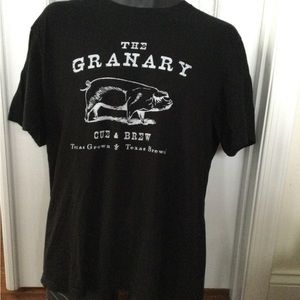 Men’s Large Black The Granary Cue & Brew Tshirt San Antonio TX